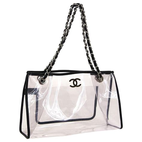 clear chanel tote|chanel bag shopping tote.